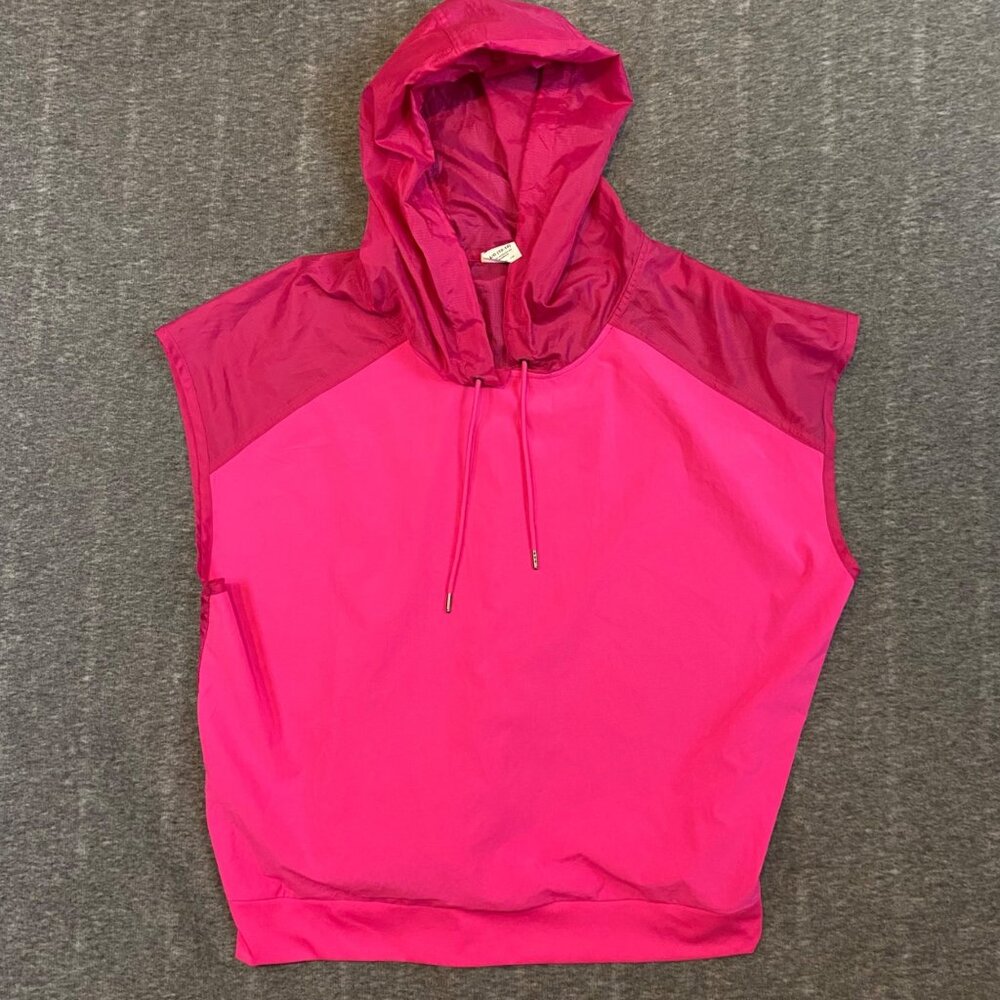 Avia Womens Pink‎ Hooded Sleeveless Pullover Top Large 12-14 Activewear Shirt